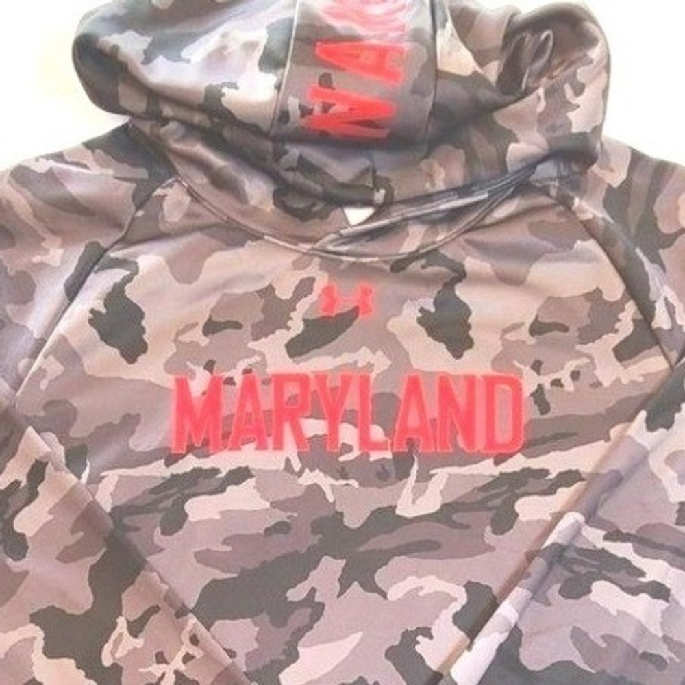 Under Armour Maryland Terrapins Mens L Camo Hoodie‎ #22 NCAA College Football
